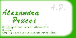 alexandra prucsi business card